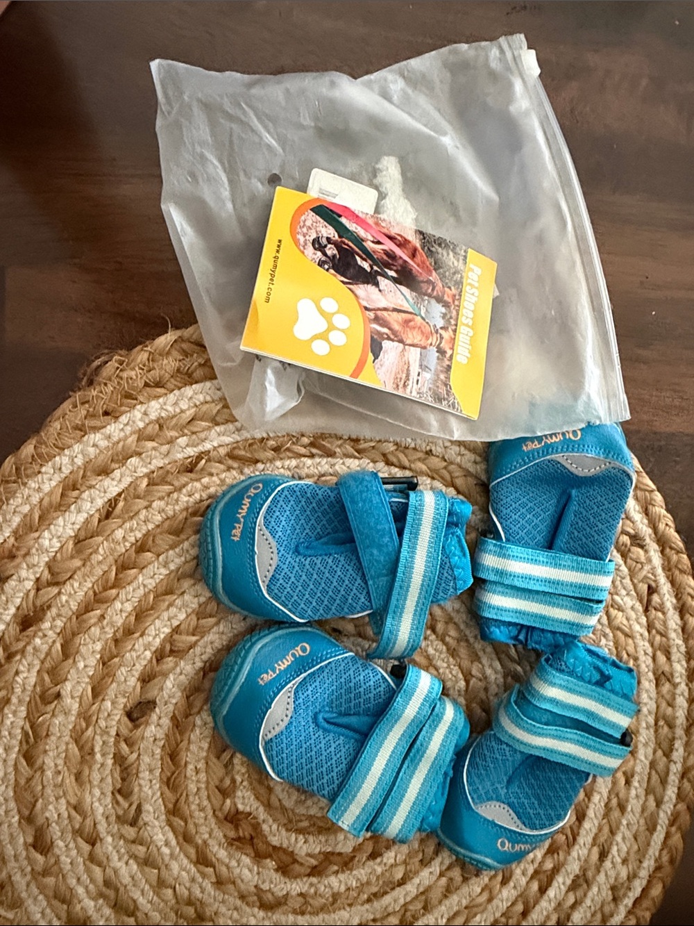 Blue Reflective Dog Boots - Set of 4